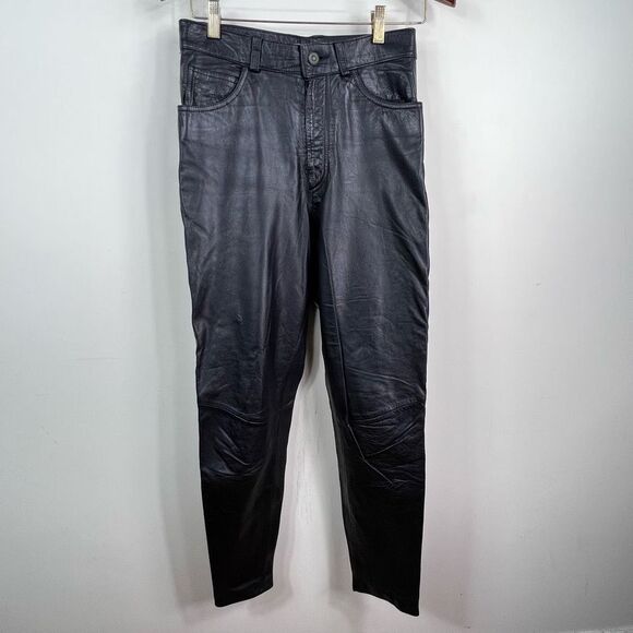 Nevada Blue Vintage Leather Pants **SEE PICS AND DESCRIPTION ** - Picture 1 of 11